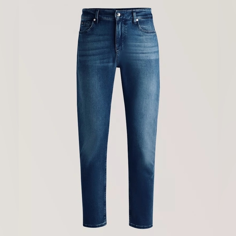 Hugo Boss Men's Slim Jeans in Dark Blue Wash